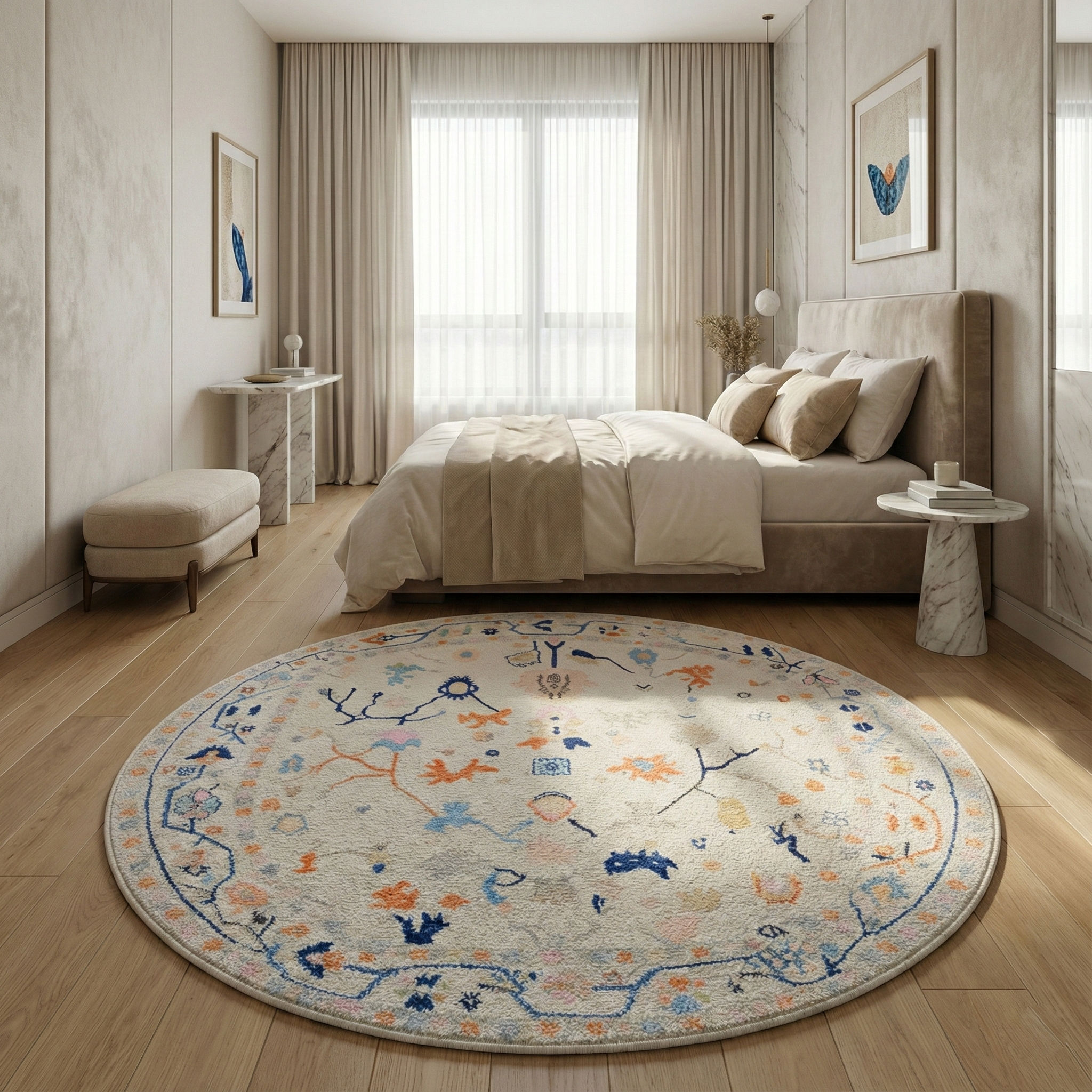 ELARAVIA - Hand Knotted Oushak Carpet